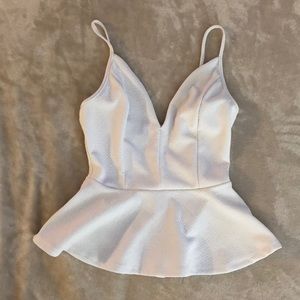 Arden B Spaghetti Strap Peplum Top